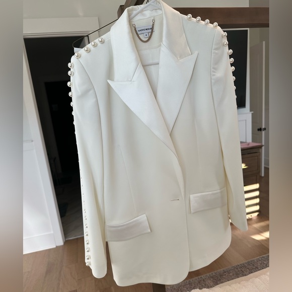 Nadine Merabi - Charlotte White Blazer + Nicole Top + Charlotte White Pants - M - Picture 15 of 16